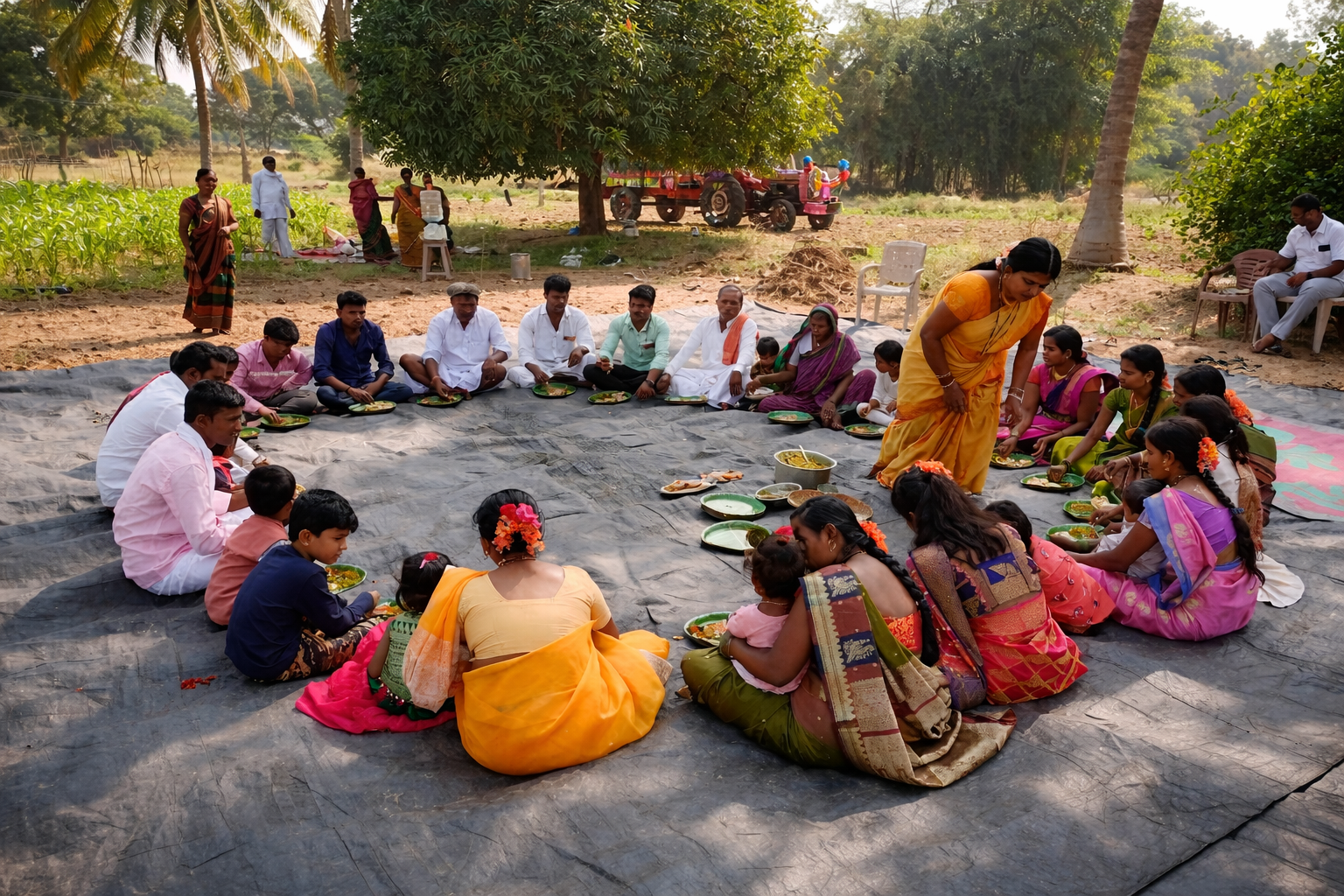 Farmers working
